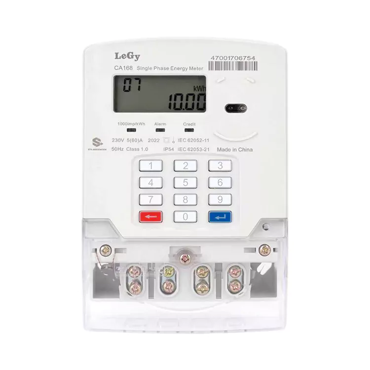 Einphasiger Prepaid-Energiezähler mit Tastatur